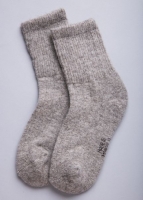 Носки из 100% шерсти серый (про-во Монголия)