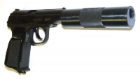 Пневматический пистолет Байкал МР-654К-22(с фальшглушителем обновлен.ручка)
