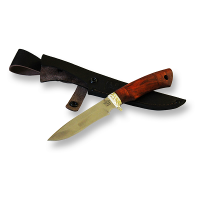 Нож Нерпа с кожаным чехлом (сталь 65х13)